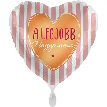 17 inch-es A Legjobb Nagymama Feliratú Fólia Lufi 43cm Héliummal