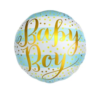 Babaszületésre Kisfiú - Baby Boy Héliumos Fólia Lufi, 45 cm Héliummal