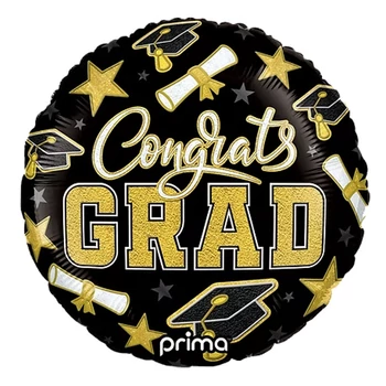 Congrats Grad Patches Ballagási Héliumos Fólia Lufi, 48 cm Héliummal