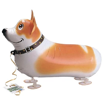 Sétáló Welsh Corgi kutya lufi – interaktív fólia léggömb