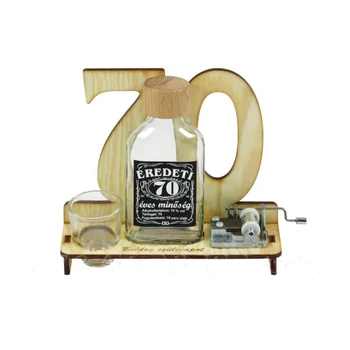 70. Születésnapra pálinkás zenélő szett 0,1l verkli