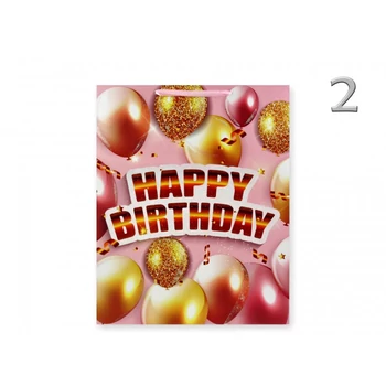 Ajándéktasak Happy Birthday lufis nagy 26x10x32cm