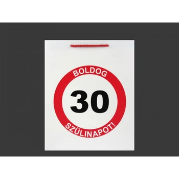 Ajándéktasak Boldog 30. Születésnapot nagy 26x12,5x32cm