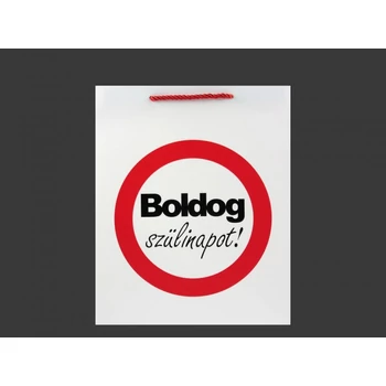 Ajándéktasak Boldog szülinapot nagy 26x12,5x32cm