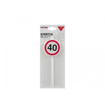 Gyertya - Sebességkorlátozós, 40-s 14cm