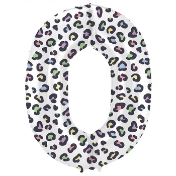 Fólia lufi 0-s szám - Élénk Párduc - 86 cm Héliummal