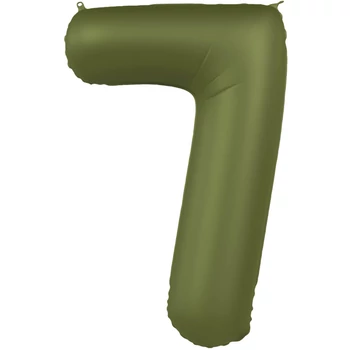 Fólia lufi 7. szám - Olivazöld - Ultra Matt - 86 cm Héliummal