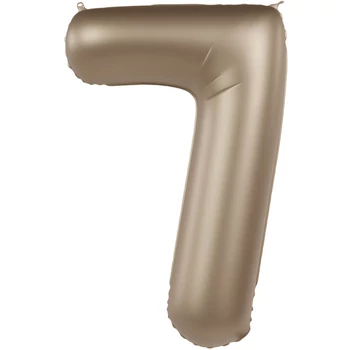 Fólia lufi 7. szám - Csillagfény Arany - Szatén Fényű - 86 cm Héliummal