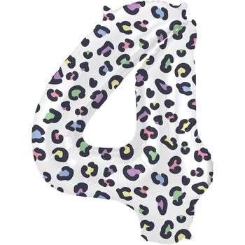 Fólia lufi 4-s szám - Élénk Párduc - 86 cm Héliummal