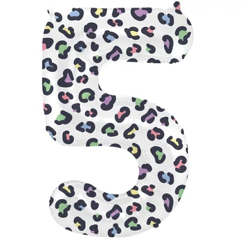 Fólia lufi 5-s szám - Élénk Párduc - 86 cm Héliummal