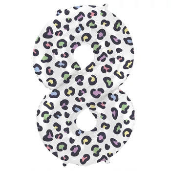 Fólia lufi 8-s szám - Élénk Párduc - 86 cm Héliummal