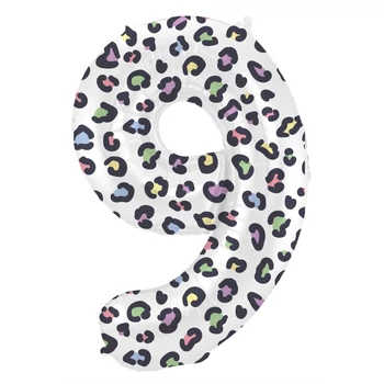 Fólia lufi 9-s szám - Élénk Párduc - 86 cm Héliummal