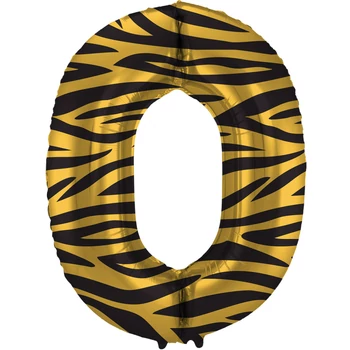 Fólia lufi 0-s szám Tiger Csíkos - 86 cm Héliummal