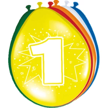 Léggömb - Fordított 01-es, 8db, 30cm (csak levegővel)