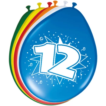 Léggömb - Fordított 12-es, 8db, 30cm (csak levegővel)