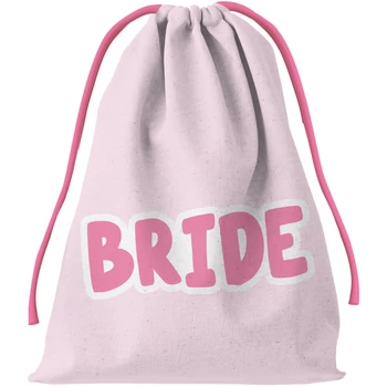 Ajándéktáska - Menyasszonyi csapat - Ő mondta, hogy igen - Poliészter - Rózsaszín/Fehér