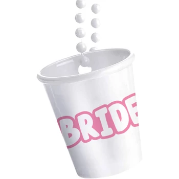 Feleses pohár láncon - Menyasszony - Azt mondta, hogy IGEN - Fehér