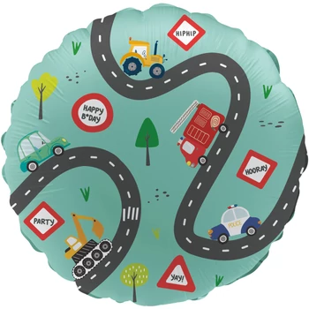 Fólia lufi - Bolondos Kerekek - 45 cm Héliummal