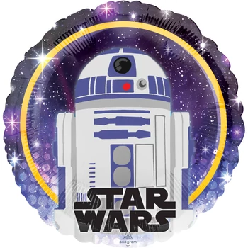 18 inch/45 cm-es HX Star Wars Galaxy R2D2 Fólia lufi Héliummal