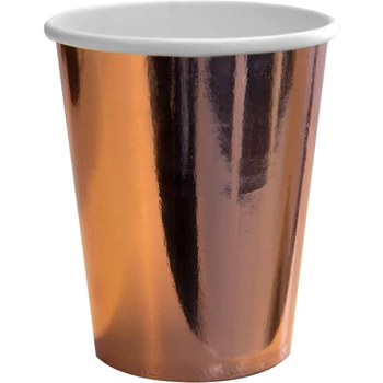 Papírpoharak - Rosé-Grape színű metálfényű - 250 ml - 8 darab
