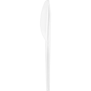 Kés - Műanyag, átlátszó, 12 darabos, hossza 18,5cm kb. 5,4 g Különösen stabil anyag