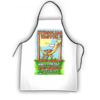 Kötény 50 cm x 70 cm - Nyugdíjas vagyok – Ajándék Nyugdíjasoknak