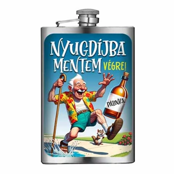 Vicces Flaska - Laposüveg - Nyugdíjba mentem végre - Ajándék Nyugdíjas Búcsúztatóra