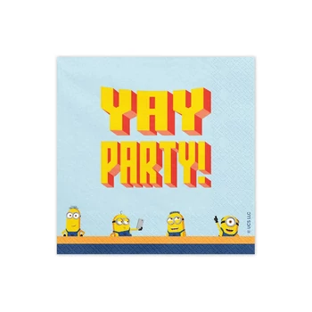 Szalvéták Minionok, 33x33 cm, mix 20db/csomag
