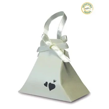 Ajándéktasak - Kicsi, Ivory, Szívecskével