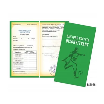 Bizonyítvány - Legjobb focista