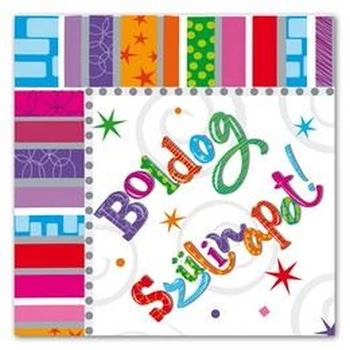 Boldog Szülinapot! Radiant Szalvéta - 33 cm x 33 cm, 20 db-os
