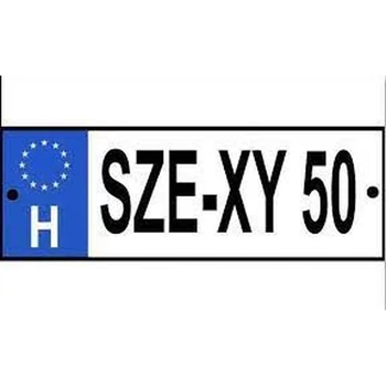 Rendszámtábla - SZE-XY 50