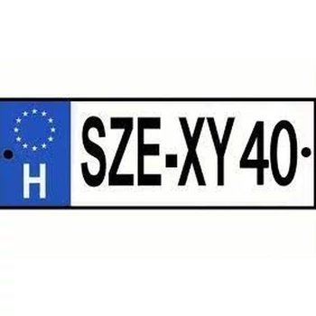 Rendszámtábla - SZE-XY 40