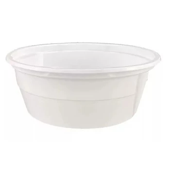 Tányér - Műanyag gulyástál 500ml 50db, fehér tetőzhető