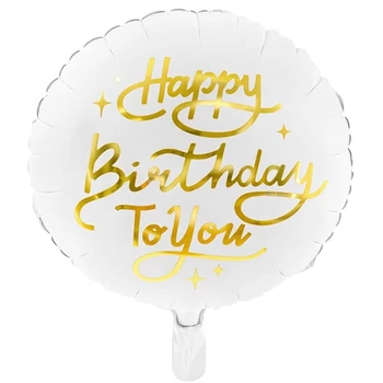 Fólia lufi - Happy Birthday to you - Fehér
