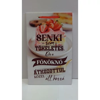 Falikép tábla - Senki sem tökéletes, de a főnöknő..16x26cm