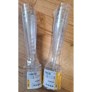 Műanyag pezsgős pohár talpas