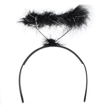 Glóriás hajpánt, fekete színben