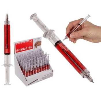 Fecskendő toll piros folyadékkal