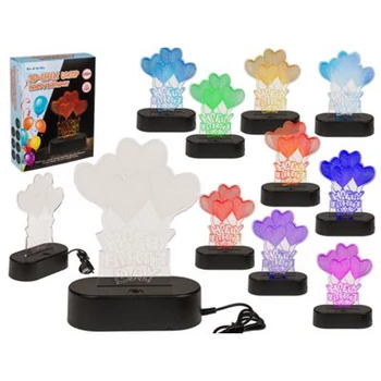 3D lámpa - Happy Birthday, 20cm