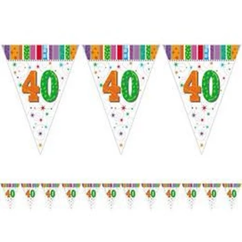 Radiant 40-es Szülinapi Zászlófüzér - 5 m