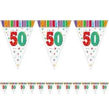Radiant 50-es Szülinapi Zászlófüzér - 5 m