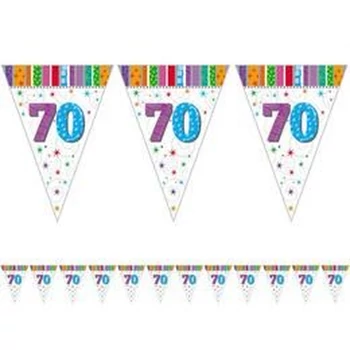Radiant 70-es Szülinapi Zászlófüzér - 5 m