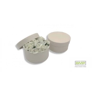 Díszdoboz kerek fehér 10,8 X 6,2 CM