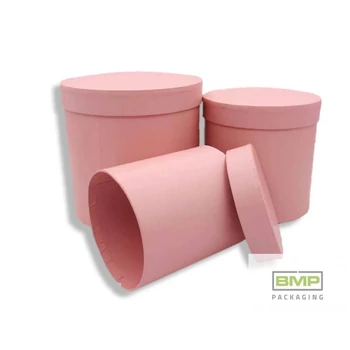 Díszdoboz kerek rózsaszín 15,5 x 15cm