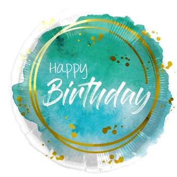 Fólia lufi - Happy Birthday Aquarelles