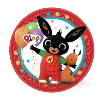 Bing (Red) Papírtányér 8 db-os 23 cm