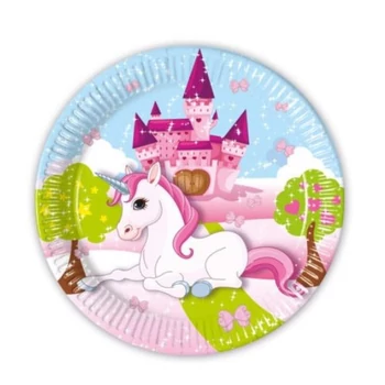 Unicorn Next Generation, Unikornis papírtányér 8 db-os 23 cm
