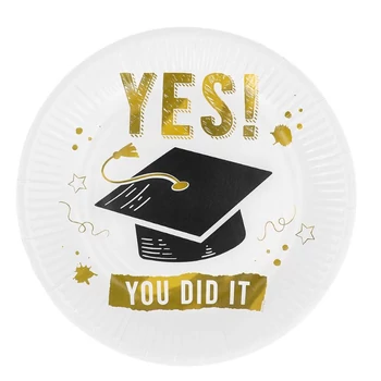 Yes! You Did It Ballagási Papír Parti Tányér - 23 cm, 8 db-os