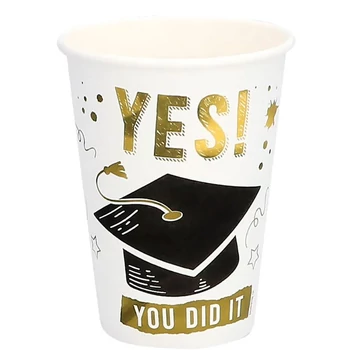 Yes! You Did It Ballagási Papír Parti Pohár - 210 ml, 8 db-os